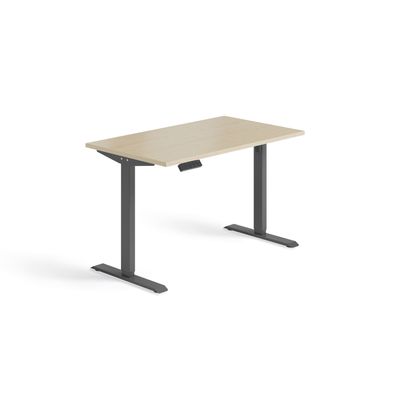 Schnellmontage Elektro-Hubtisch höhenverstellbar, 1200x700x740-1175, Ahorn/Anthrazit