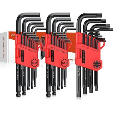 Getlitool Innensechskant Satz 35tlg. Profi Sechskantschlüssel Set Metrisch