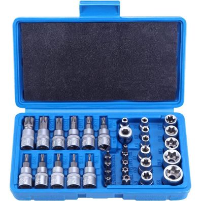 Hseamall Torx Nuss Set 34-teilig Innen/Außen Torx Steckschlüssel und Bit Satz