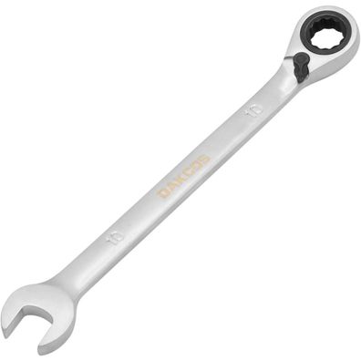 DAKCOS Kombi-Ratschenschlüssel 10mm Umschaltbar Metrisch CR-V Mattchrom