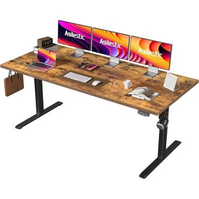Agilestic Höhenverstellbarer Schreibtisch 180x80 cm, Elektrisch mit