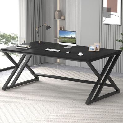 LVB Großer Schreibtisch für Home Office, Büro & Gaming, 180 x 80 cm, Holz
