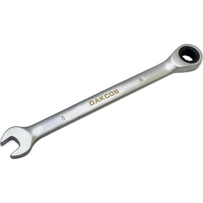 DAKCOS Kombi-Ratschenschlüssel 8mm - Metrischer Ringmaulschlüssel aus CR-V mit