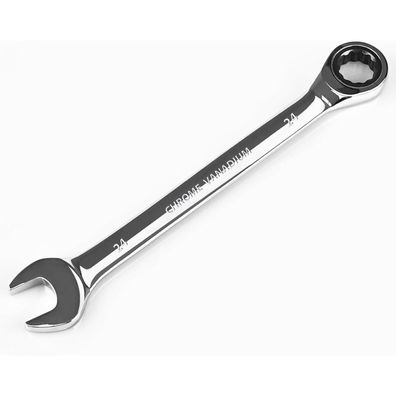 Egofine 24 mm Ratschen-Ringmaulschlüssel | 12-Kant-Design, 72-Zahn-Ratsche