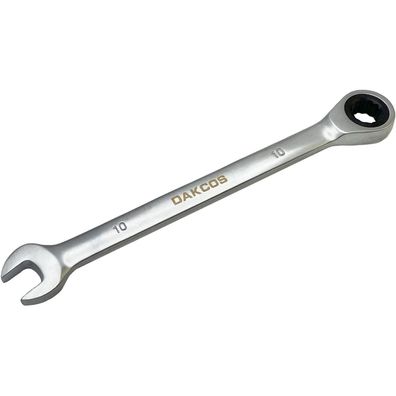DAKCOS Kombi-Ratschenschlüssel 10mm, Metrischer Ratschenringmaulschlüssel aus