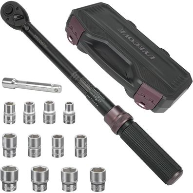 Uyecove Drehmomentschlüssel 1/2 Zoll, 20-220Nm, 14-teiliges Set mit