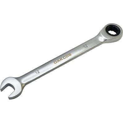 DAKCOS Kombi-Ratschenschlüssel 12mm, Metrischer Ratschenringmaulschlüssel aus