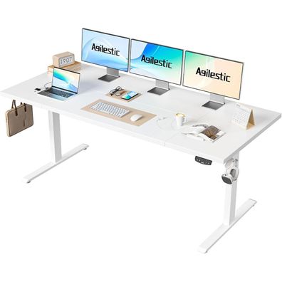 Agilestic Höhenverstellbarer Schreibtisch 180x80 cm, Elektrisch mit
