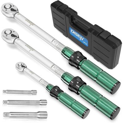 DISEN 6-tlg Drehmomentschlüssel-Set (1/2", 3/8", 1/4") - 2-230 Nm, mit