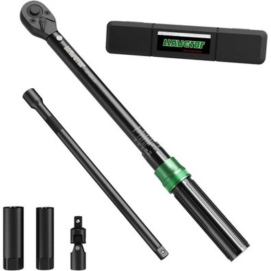Llavetor 3/8 Zoll Click-Drehmomentschlüssel Set 5-60 NM, 5-teilig mit Zubehör
