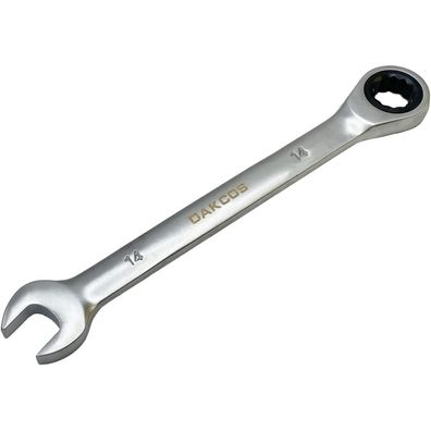 DAKCOS Kombi-Ratschenschlüssel 14mm - Metrischer Ratschenringmaulschlüssel aus