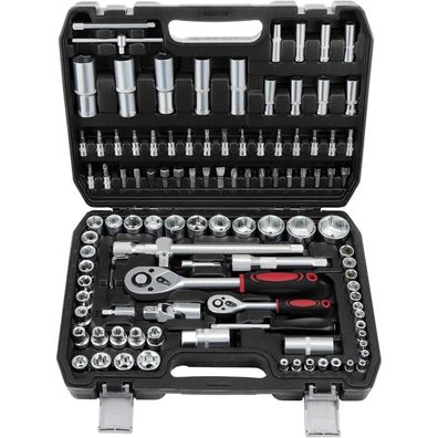 Faankiton 108TLG Steckschlüsselsatz Ratschenkasten 1/2" 1/4" Zoll
