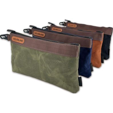 Welkinland Robuste Werkzeugtasche aus Gewachstem Segeltuch, 30.5 cm, 4 Taschen