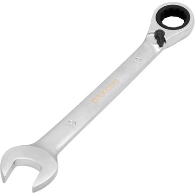 DAKCOS Kombi-Ratschenschlüssel 19mm Umschaltbar Metrischer Ringmaulschlüssel