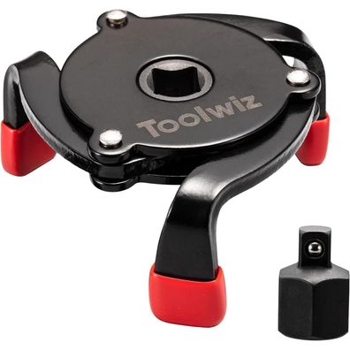 Toolwiz Universal 3-Arm Ölfilterschlüssel, verstellbar von 60mm bis 98mm, für