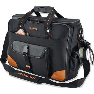 Welkinland Werkzeugtasche für Elektriker mit 88 Fächern, auch für Laptop