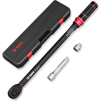 VANPO 1/2" Drehmomentschlüssel-Set 60-460 Nm, 3-teilig, mit Verlängerung