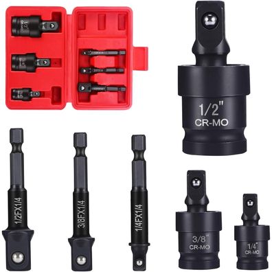 Faankiton 6-teiliges Stecknuss-Adapter-Set für Schlagschrauber, Reduzierstücke