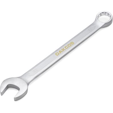 DAKCOS Ring-Maulschlüssel 17mm - Metrischer Maul-Ringschlüssel, mattierte