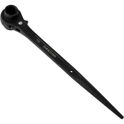 DAKCOS Gerüstbauratsche 19/22 mm, umschaltbar, CR-V, schwarze Phosphatierung