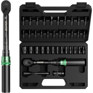 Llavetor Drehmomentschlüssel Fahrrad Set, 1/4 Zoll, 5-25 Nm, 37-teilig