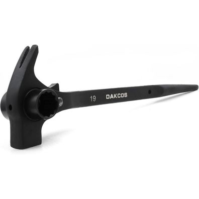 DAKCOS Gerüstbauratsche 19/22 mm, 4-in-1 umschaltbar, CR-V mit schwarzer