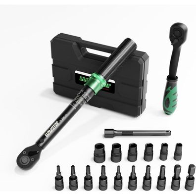 Llavetor Fahrrad Drehmomentschlüssel Set 1/4 Zoll 5-25 Nm, 19-teilig