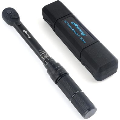 Awang Drehmomentschlüssel 1/4 Zoll, 5-25 Nm für Fahrrad und Motorrad, 72 Zähne
