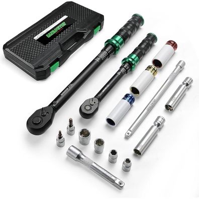 Llavetor Drehmomentschlüssel-Satz 60 Nm & 220 Nm, 3/8 & 1/2 Antrieb, 15-teilig