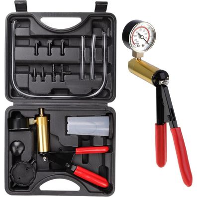 WiMas Handvakuumpumpe mit Vakuummeter und Adaptern - Bremsenentlüftungsgerät