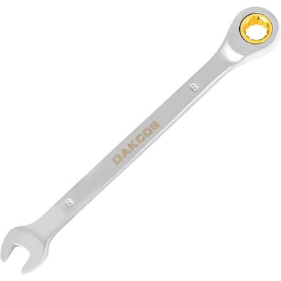 DAKCOS Kombi-Ratschenschlüssel 8mm - CR-V Stahl, mattiert, 72 Zähne