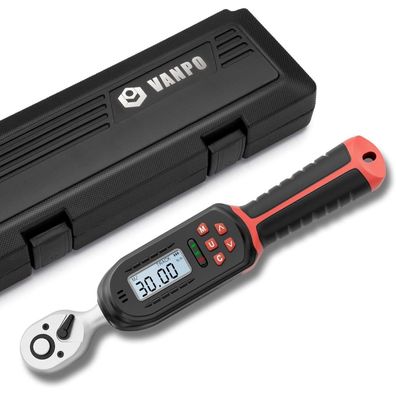 VANPO Digitaler Drehmomentschlüssel 1/4 Zoll, 1.5-30Nm, ±2% Genauigkeit, mit