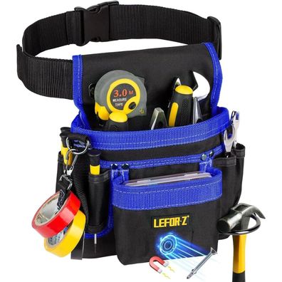 LEFOR·Z Magnetischer Werkzeuggürtel, 14 Taschen, verstellbar & abnehmbar