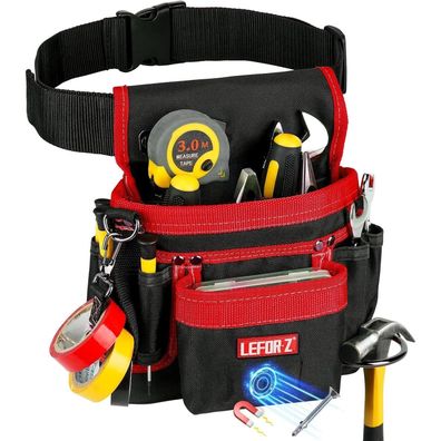 LEFOR·Z Magnetischer Werkzeuggürtel mit 14 Taschen, Herren, Verstellbar