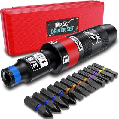 Aurlloct 13-teiliges Handschlagschrauber Set 1/2 Zoll - Schraubenlöser für
