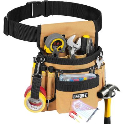 LEFOR·Z Magnetischer Werkzeuggürtel mit 14 Taschen, verstellbar & abnehmbar