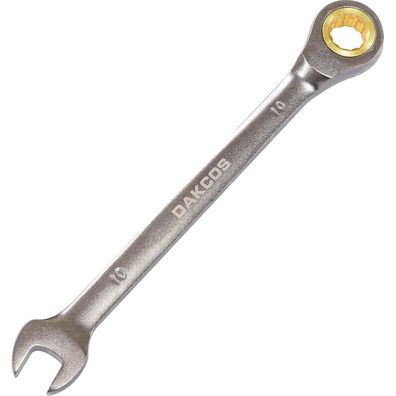 DAKCOS Kombi-Ratschenschlüssel 10mm - Metrischer Ringmaulschlüssel mit