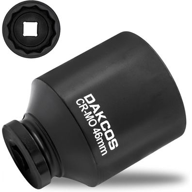 DAKCOS 46mm Vielzahn Nuss, 1/2" Antrieb, Schlagschrauber-Ausführung für