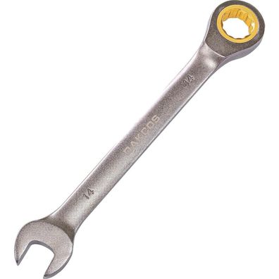 DAKCOS Kombi-Ratschenschlüssel 14mm | Metrischer Ringmaulschlüssel, 72 Zähne