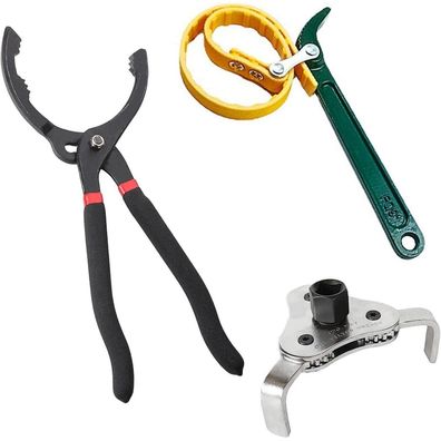 Choonjin Ölfilterzange 30cm, Verstellbarer Ölfilterschlüssel, 3-armig