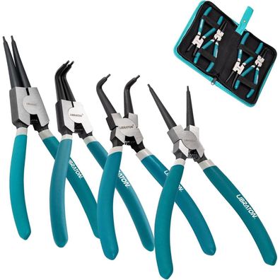 Libraton Sprengringzangen Set 180mm: 4-teilig für Innen- & Außensicherungen