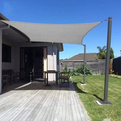 Dripex Sonnensegel wasserdicht 4x5m, Sonnenschutz Set mit Befestigungsseilen