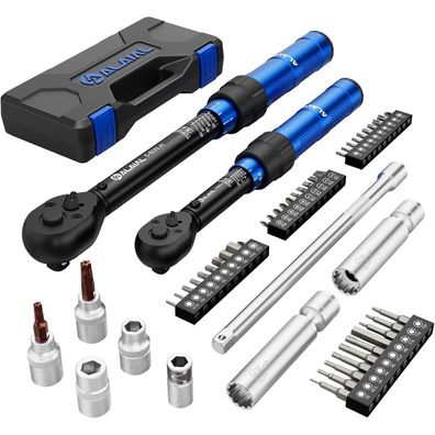ALAIAL Drehmomentschlüssel Set 1/4" & 3/8", 3-25Nm & 5-60Nm, 50-teilig