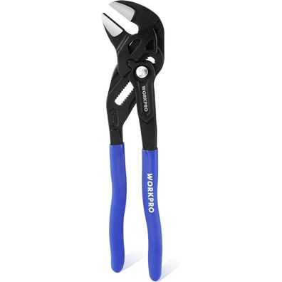 Workpro Zangenschlüssel 255 mm, bis 50 mm Greifweite, Cr-V-Stahl, Doppelgriffe