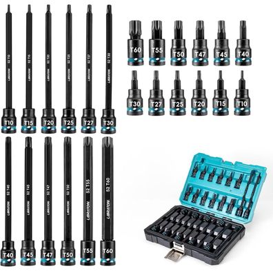 Libraton 3/8 Zoll Schlag-Torx Nuss Set, 24-teilig, Langer Bit-Einsatz-Satz