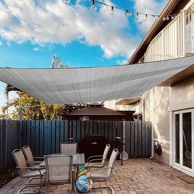 Dripex Sonnensegel 4x6m wasserdicht, UV-Schutz 95%, Sonnenschutz für Balkon