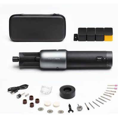 HOTO Akku Multifunktionswerkzeug 4V, 35-tlg. Zubehör, 2000mAh, 5 Gänge, LED