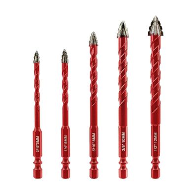 Focstol Exzenterbohrer Set 5-teilig (5-12mm) Hartmetallbohrer für diverse