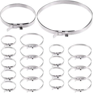 Swpeet CV Boot Klemmen Set, Edelstahl Antriebswellenmanschetten-Bänder, 20tlg