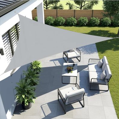 LOVE STORY Sonnensegel Dreieckig 3x3x3m Wasserdicht Hellgrau, 95% UV-Schutz für